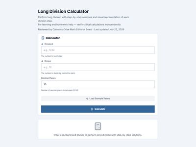 Long Division Step by Step: Remainders, Decimals and How to Check