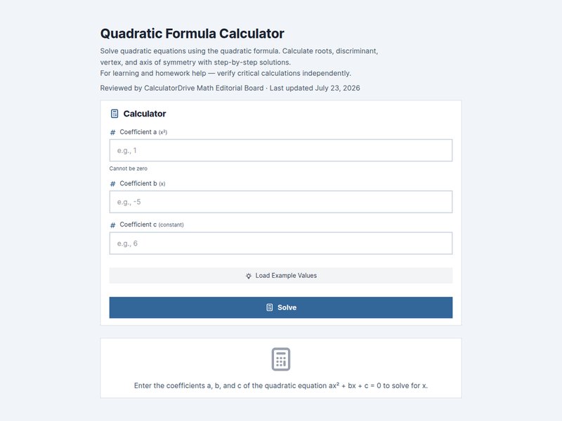 Algebra and Equations: Quadratics, Exponents, Roots and Logs