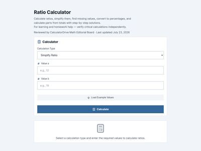 Ratio Calculator: How to Simplify, Scale and Split Any Ratio