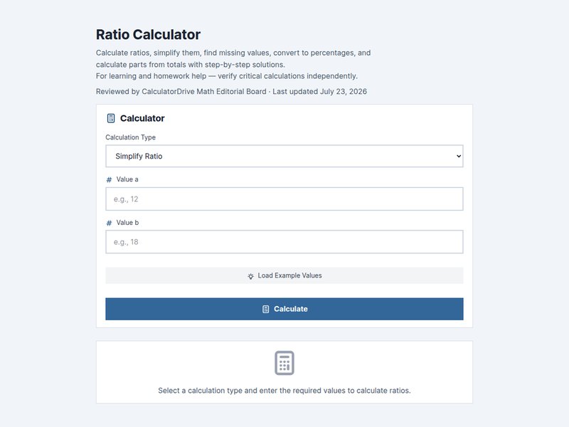 Ratio Calculator: How to Simplify, Scale and Split Any Ratio