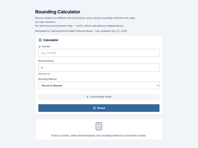 Rounding Numbers: Why Two Calculators Can Both Be Right