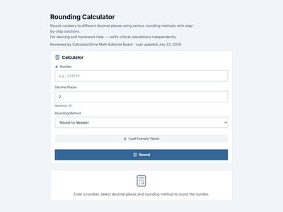 Rounding Numbers: Why Two Calculators Can Both Be Right